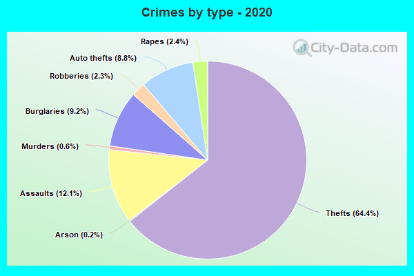 Crimes by type - 2020