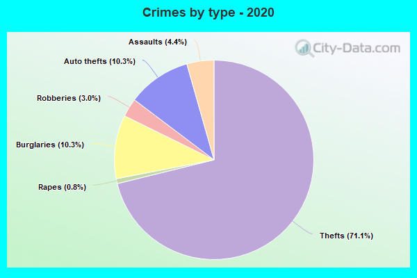 Crimes by type - 2020