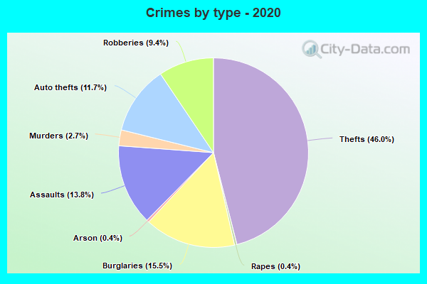 Crimes by type - 2020