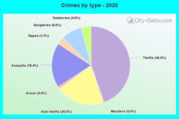 Crimes by type - 2020