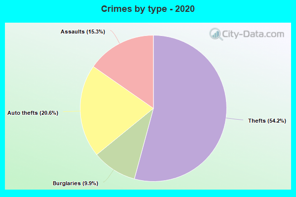 Crimes by type - 2020