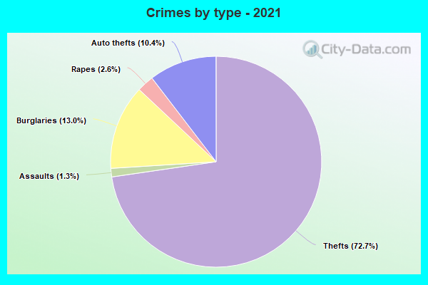 Crimes by type - 2021