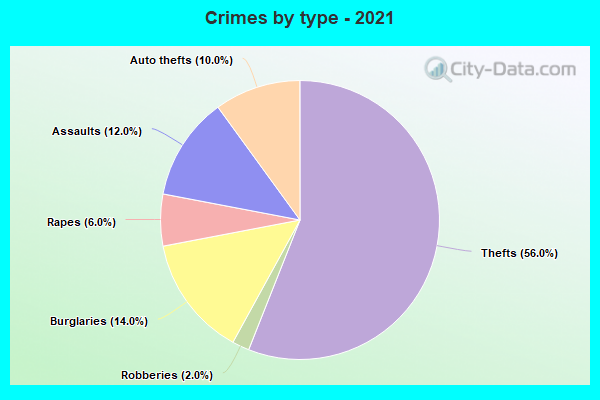 Crimes by type - 2021