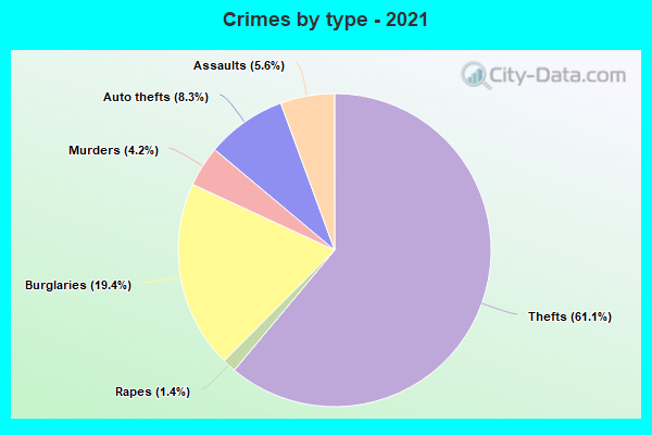 Crimes by type - 2021