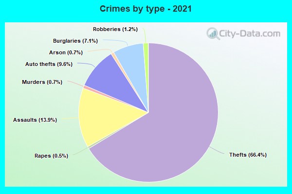 Crimes by type - 2021