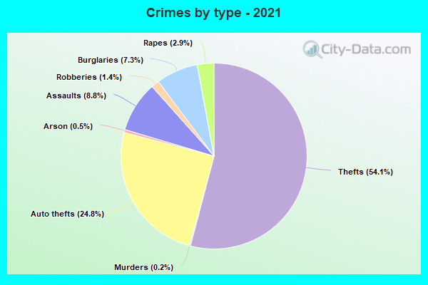 Crimes by type - 2021