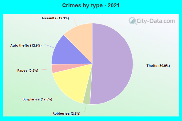 Crimes by type - 2021