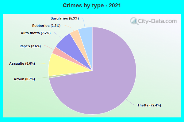 Crimes by type - 2021