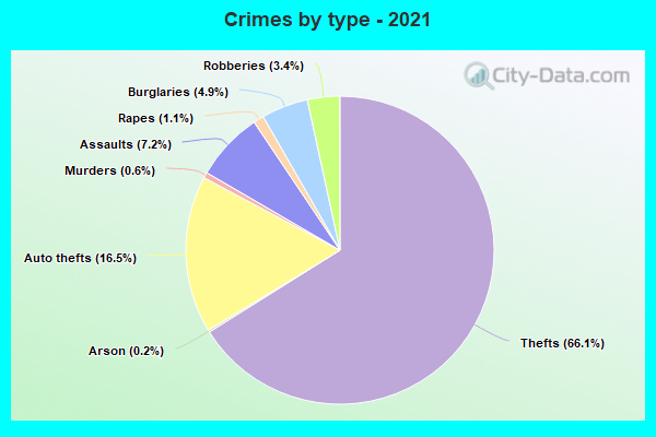 Crimes by type - 2021