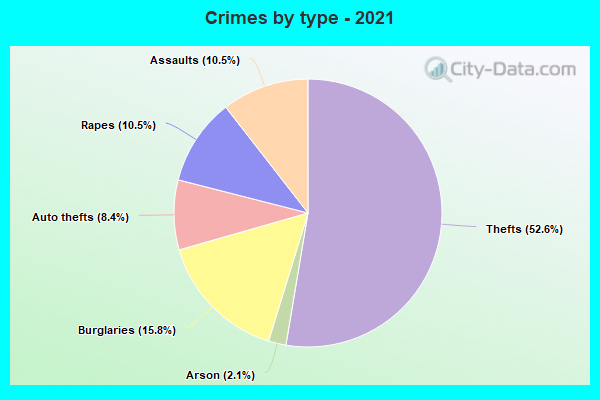 Crimes by type - 2021