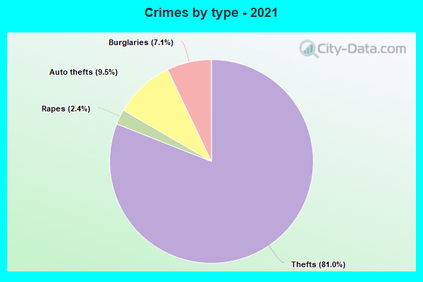 Crimes by type - 2021