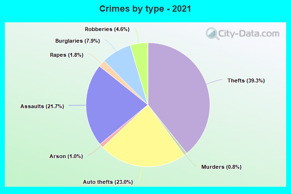 Crimes by type - 2021