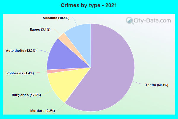 Crimes by type - 2021