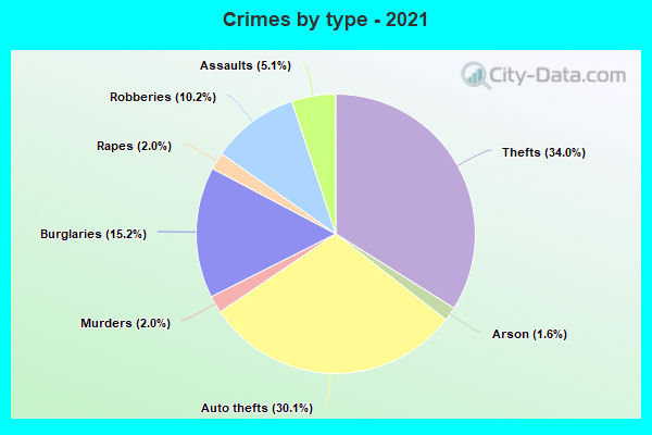 Crimes by type - 2021