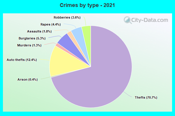 Crimes by type - 2021