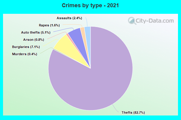 Crimes by type - 2021