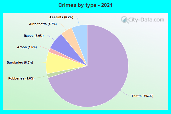 Crimes by type - 2021