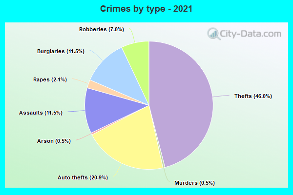 Crimes by type - 2021