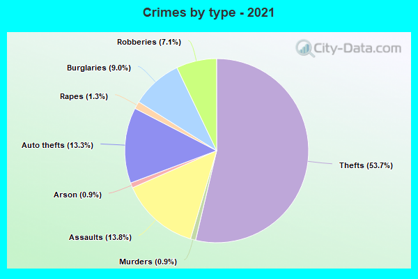 Crimes by type - 2021