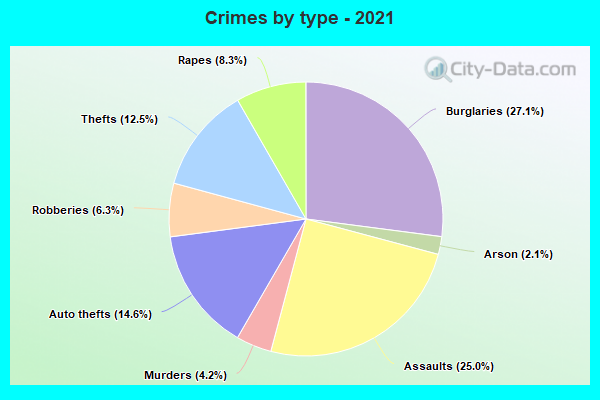 Crimes by type - 2021