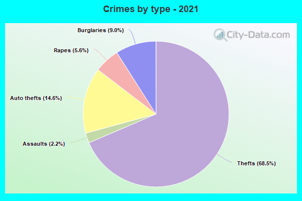 Crimes by type - 2021