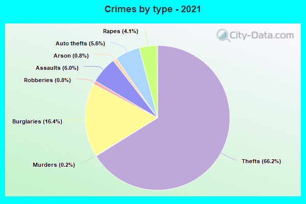 Crimes by type - 2021