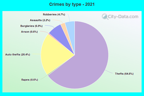 Crimes by type - 2021