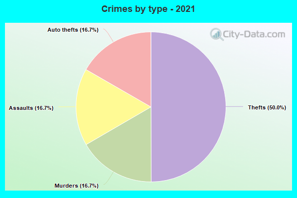 Crimes by type - 2021