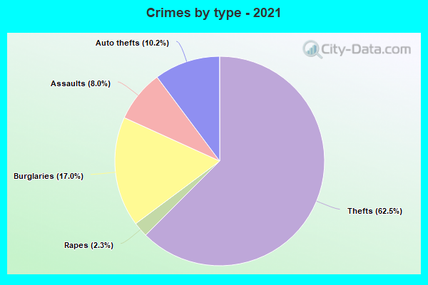 Crimes by type - 2021