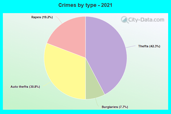 Crimes by type - 2021