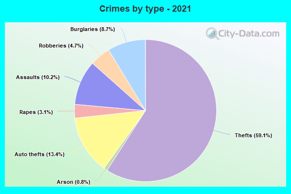 Crimes by type - 2021