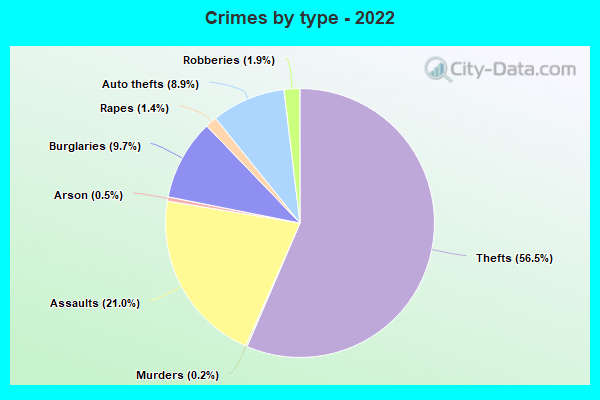 Crimes by type - 2022