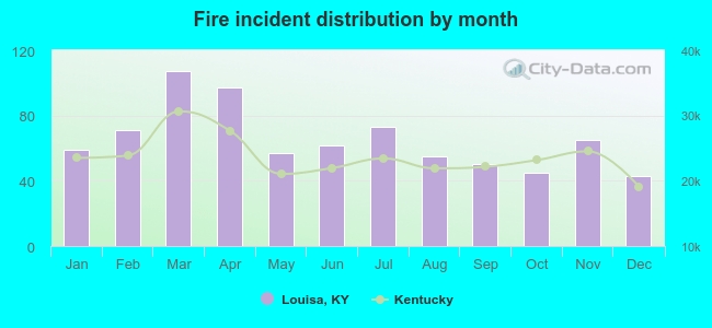 Fire incident distribution by month