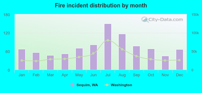 Fire incident distribution by month