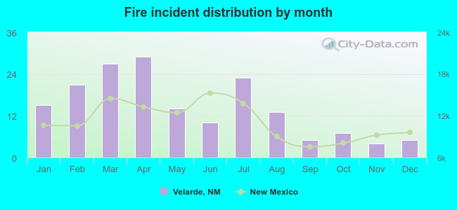 Fire incident distribution by month