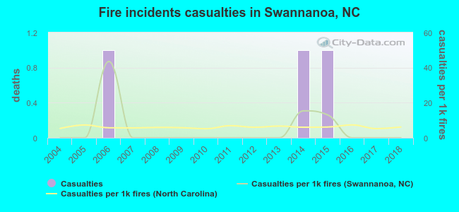 Fire incidents casualties in Swannanoa, NC