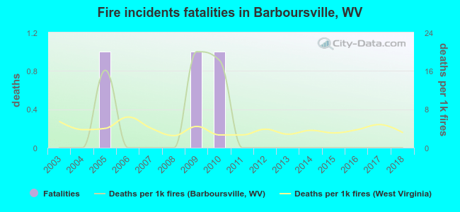 Fire incidents fatalities in Barboursville, WV