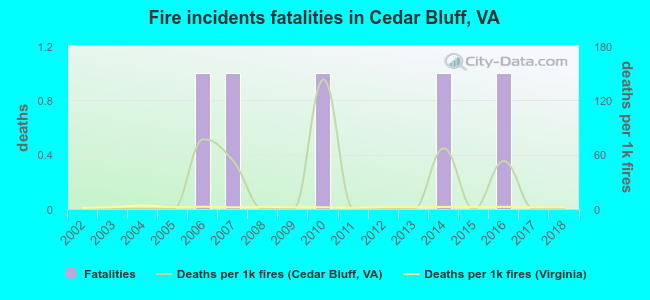 Fire incidents fatalities in Cedar Bluff, VA