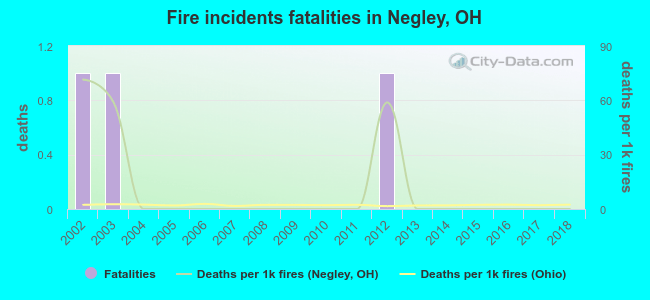Fire incidents fatalities in Negley, OH