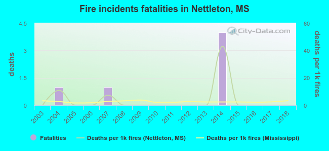Fire incidents fatalities in Nettleton, MS