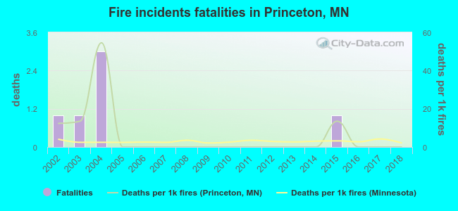 Fire incidents fatalities in Princeton, MN