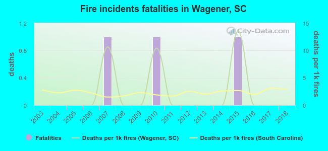 Fire incidents fatalities in Wagener, SC