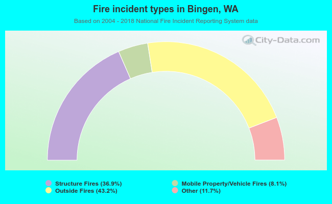 Fire incident types in Bingen, WA