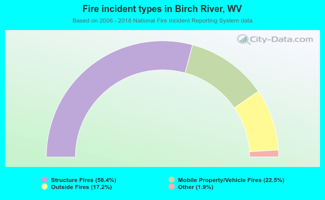 Fire incident types in Birch River, WV