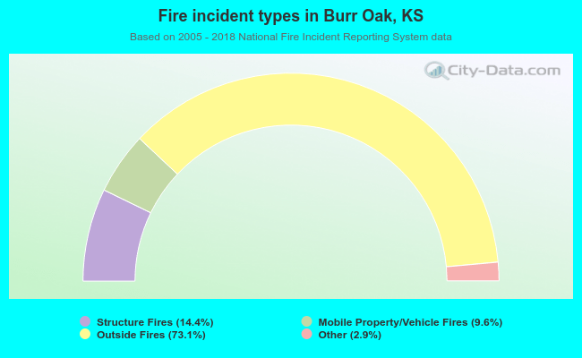Fire incident types in Burr Oak, KS