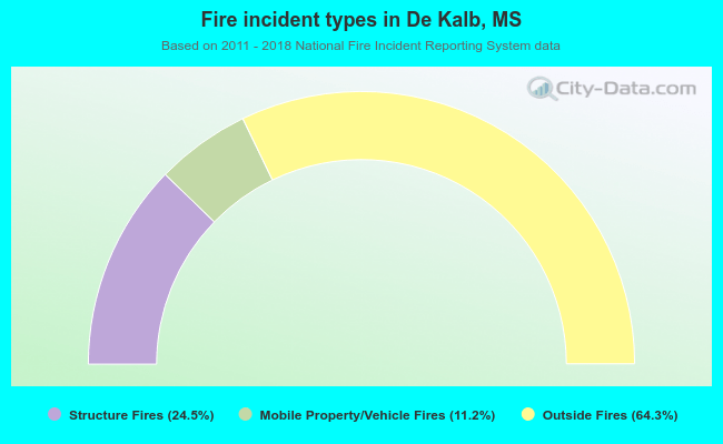 Fire incident types in De Kalb, MS