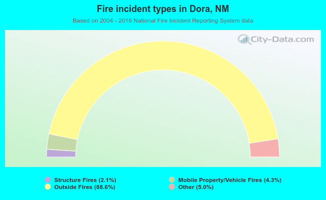 Fire incident types in Dora, NM