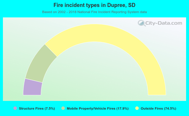 Fire incident types in Dupree, SD