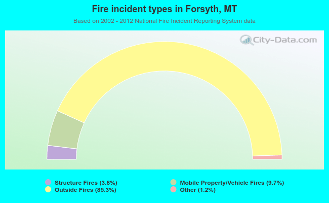 Fire incident types in Forsyth, MT