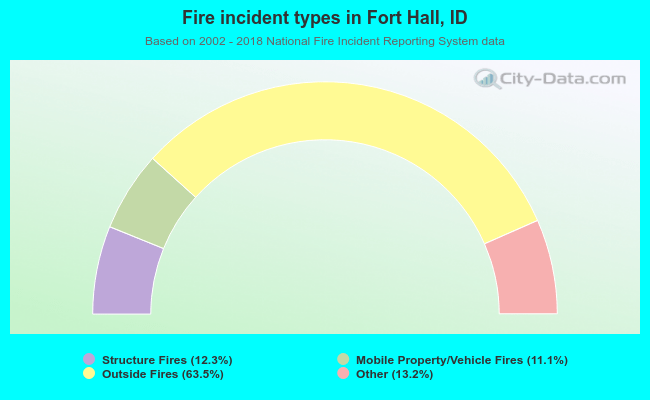 Fire incident types in Fort Hall, ID